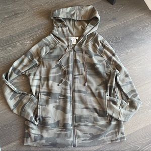NWOT Rachel Zoe Camo Zip-up Sweatshirt